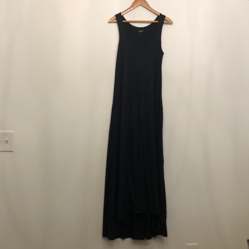 Garnet Hill Long Black Hi-Lo Dress